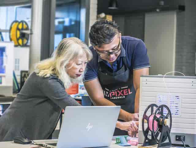 MakeIT workshop at Jurong Library, featuring interactive learning and team-building activities.