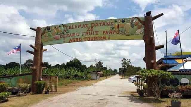 Vegetable garden entrance at Desaru Fruit Farm, ideal for outdoor events and retreats.