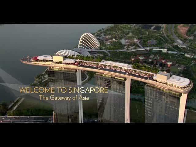 Aerial view of Sands Expo, ideal venue for conferences in Singapore's Marina Bay.