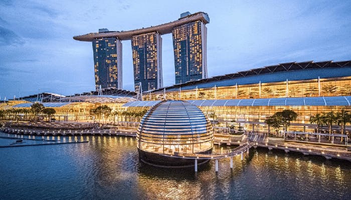 Sands Expo & Convention Centre, modern architecture, ideal for conferences and galas.