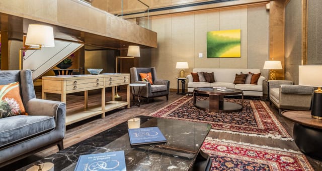 Sophisticated lounge at The American Club Singapore, ideal for networking events.
