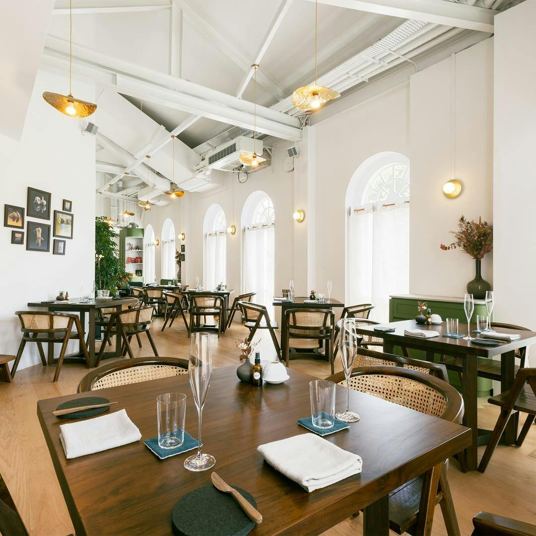 Modern dining space in The Alpine Room, perfect for intimate gatherings and corporate events.