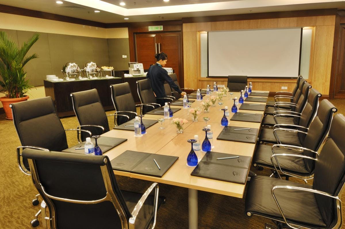 Conference room at Persada Johor, featuring elegant decor for corporate meetings and events.