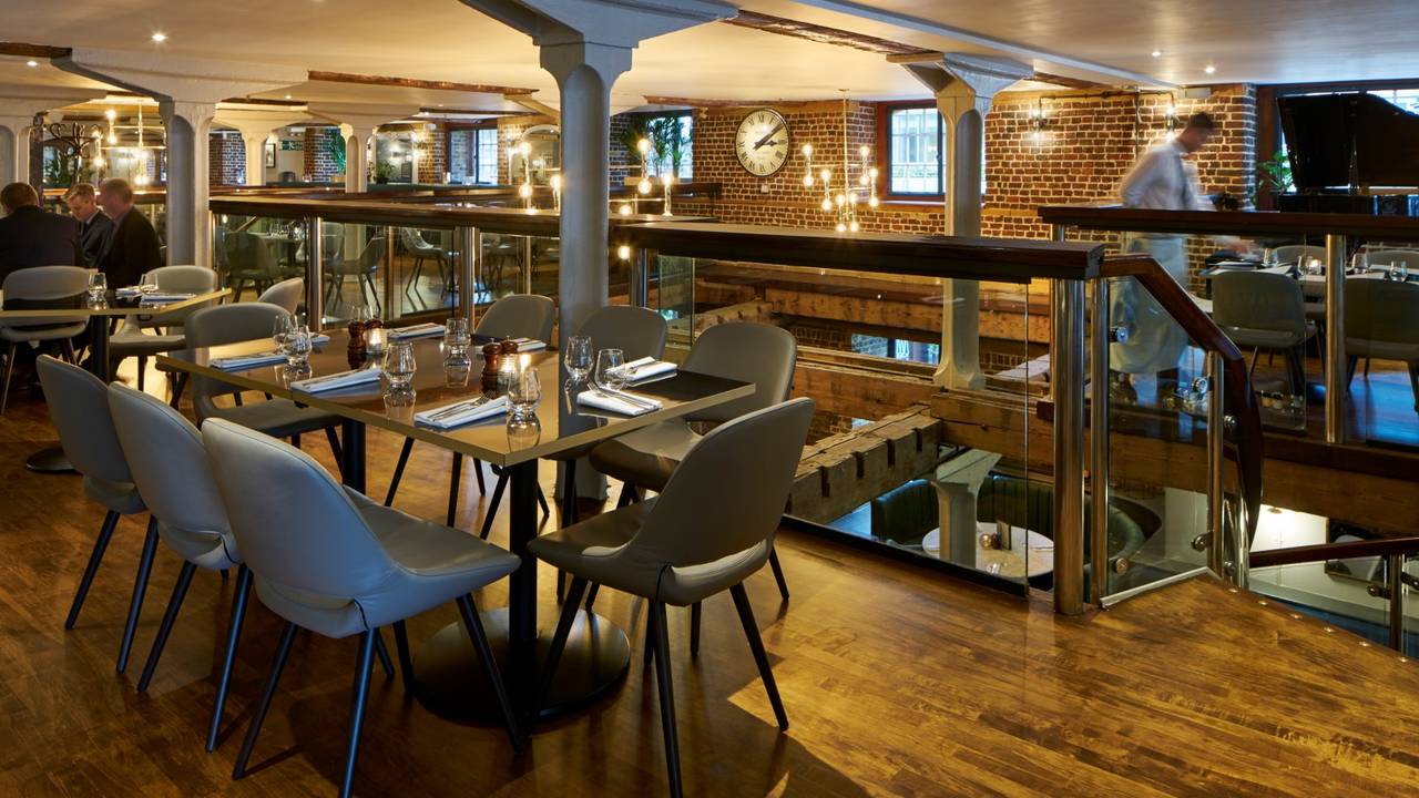 Stylish Cellar Bar terrace with elegant decor for intimate meetings and events. - Banner