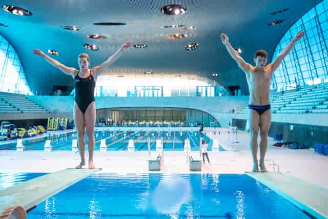 Diving Pool at London Aquatics Centre, ideal for aquatic competitions and events.