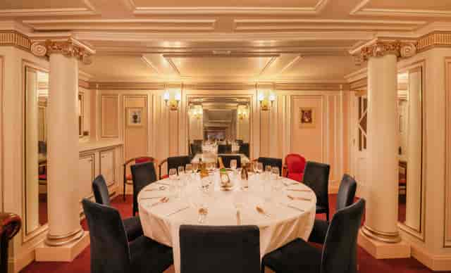 Elegant Royal Retiring Room at London Coliseum, ideal for intimate gatherings and corporate events.