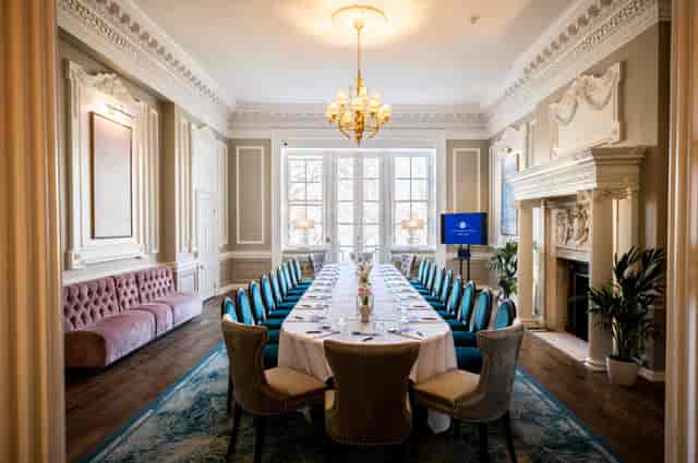 Brabourne Room at Six Park Place: elegant meeting space for corporate events.