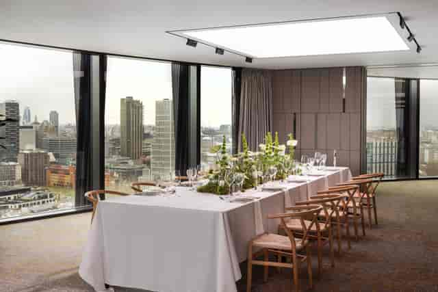 Hoxton private dining, city view, corporate event