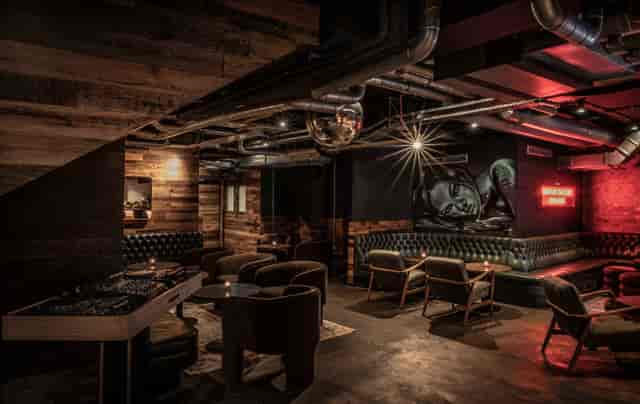 Hidden Heddon venue with cozy seating, ideal for networking events and private gatherings.