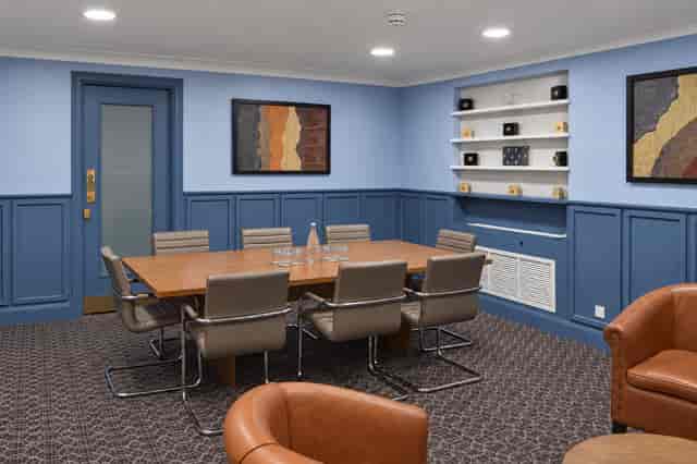 Grand Connaught Rooms boardroom with ergonomic seating for corporate meetings and events.