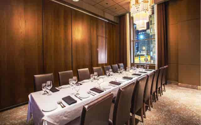 Elegant private dining room at Ocean Prime Chicago, perfect for upscale events and meetings.