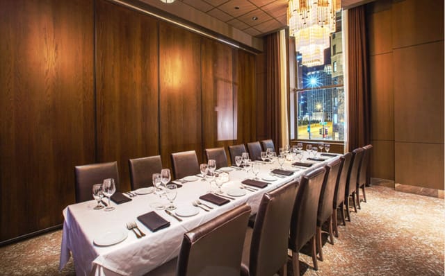 Elegant private dining room at Ocean Prime Chicago, perfect for upscale events and meetings.