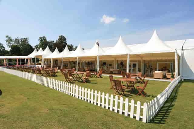 Marquee at Leeds Castle for corporate hospitality and large-scale outdoor events.