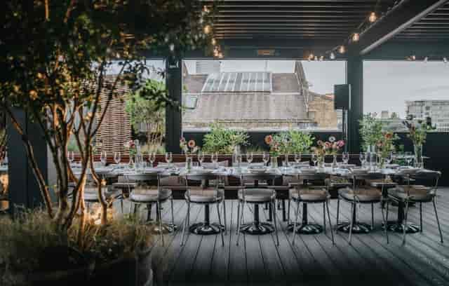 Elegant dining space at The Pergola, ideal for intimate events and corporate gatherings.