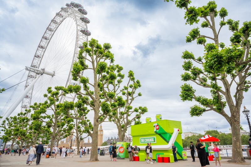 Queen's Walk outdoor event space near London Eye, ideal for festivals and promotions.