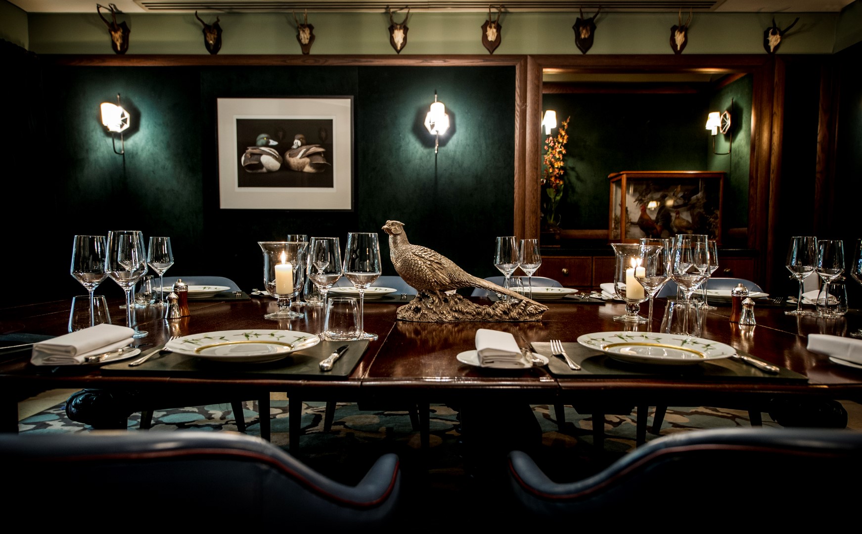 Elegant dining table at The Chef's Table, perfect for exclusive events and corporate gatherings.
