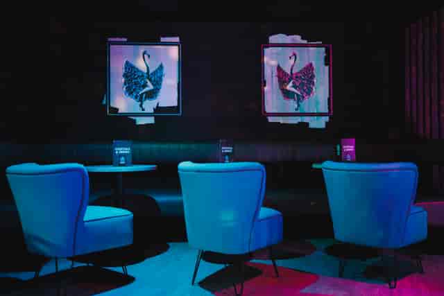 Stylish lounge for private hire events in Boom Battle Bar Manchester, perfect for networking.