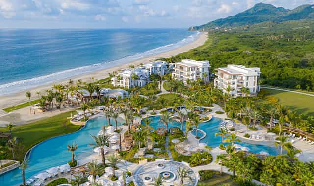 Hydrotherapy pool at beachfront resort, ideal for corporate retreats and events.