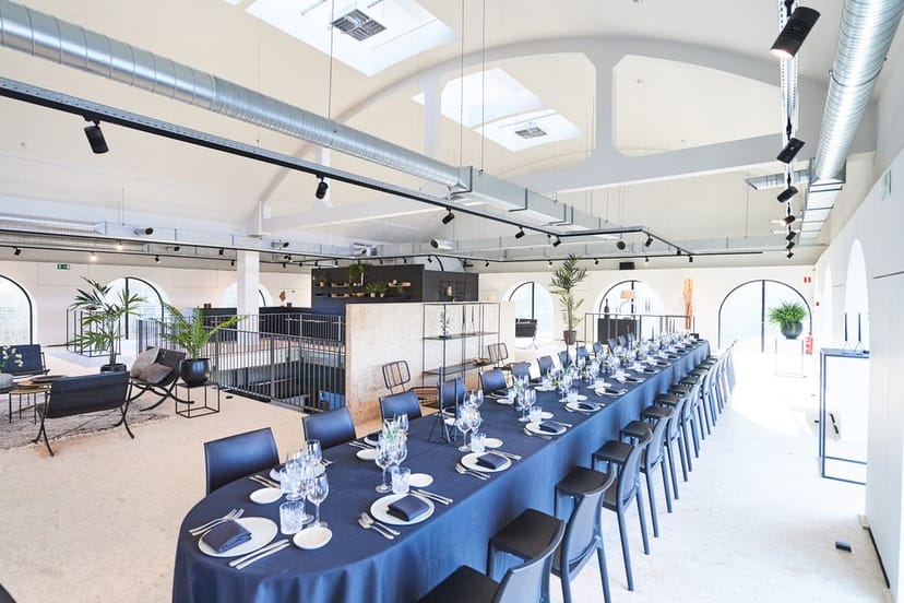 Modern event venue in Quartier Papier, ideal for corporate meetings and upscale gatherings.