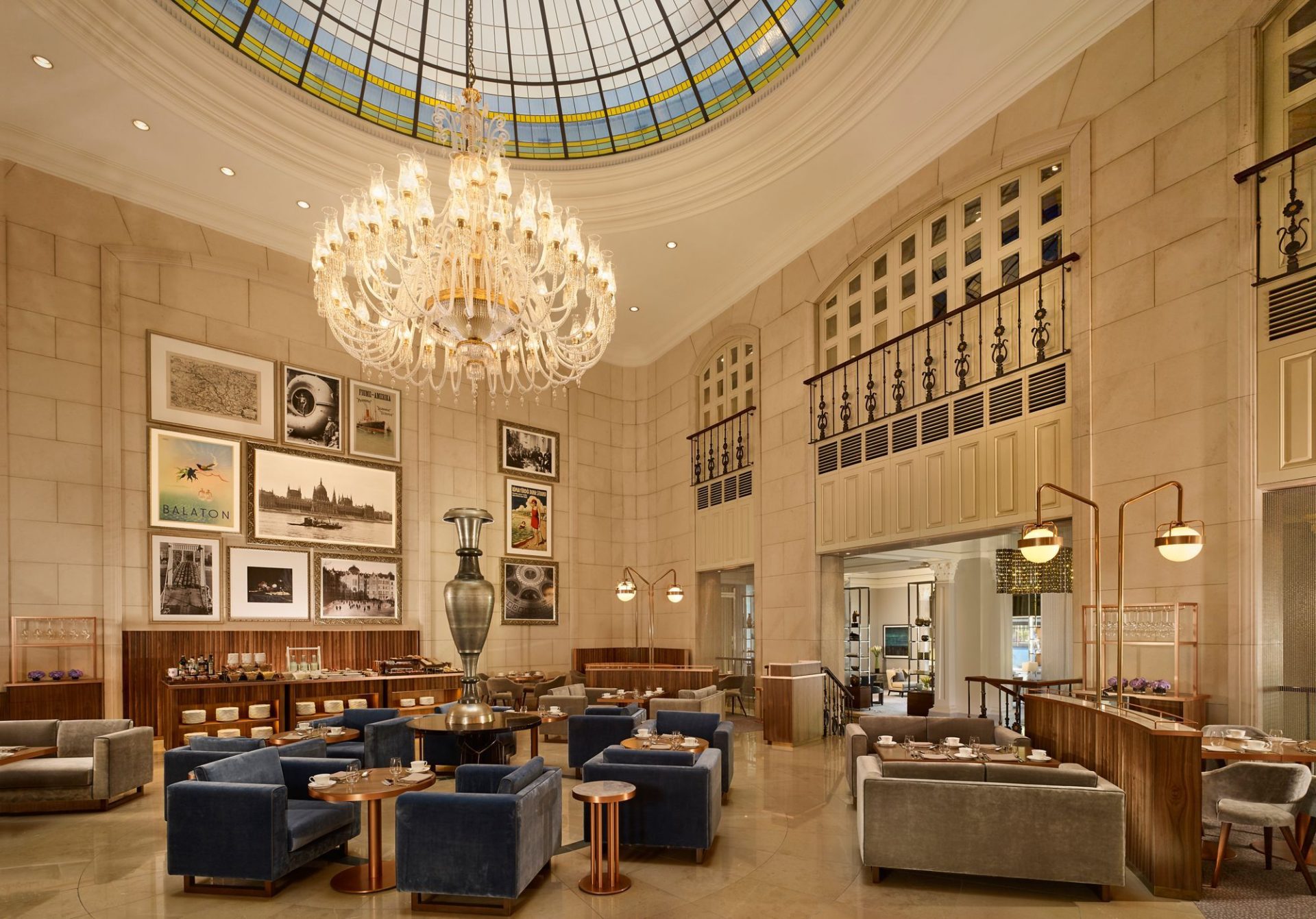 Erno Rubik at The Ritz-Carlton Budapest, elegant event space with stained glass dome.