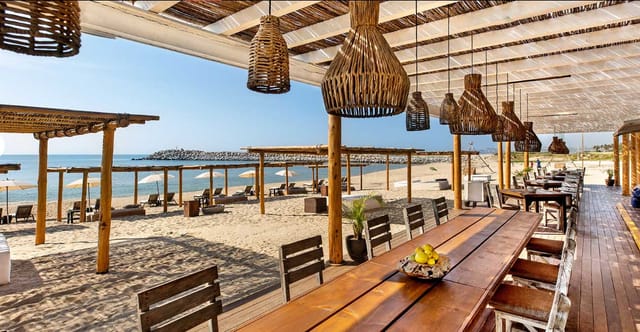 Beachfront restaurant at Hotel El Ganzo, ideal for events and gatherings.