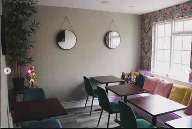 Cozy meeting space at Audrey's Jamaican Restaurant, ideal for workshops and gatherings.