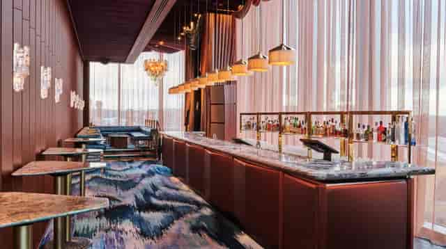 Stylish bar at The Standard, London, ideal for networking events and cocktail receptions.