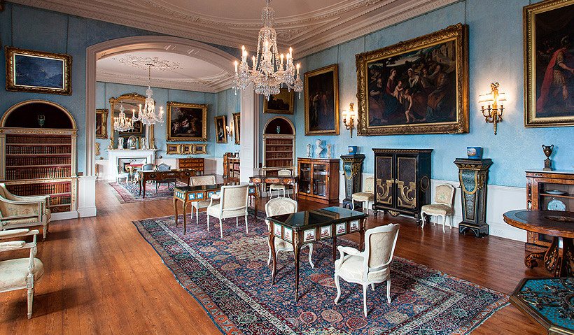 Elegant meeting space in Wrotham Park with chandeliers, ideal for upscale events. - Banner