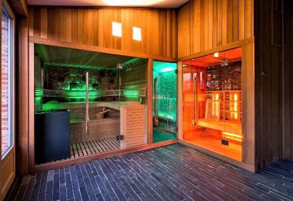 Modern sauna facility in Inner Landing for wellness events and team bonding.