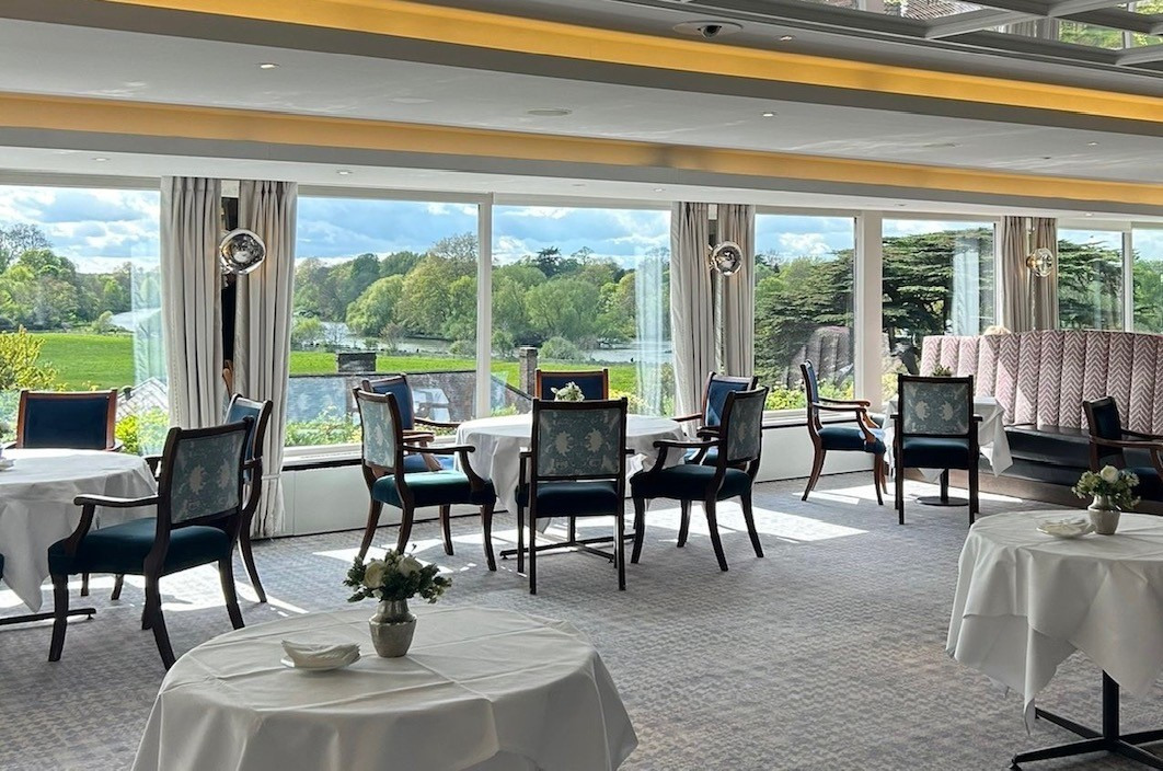 Sophisticated dining space at The Petersham Hotel for upscale meetings and events. - Banner