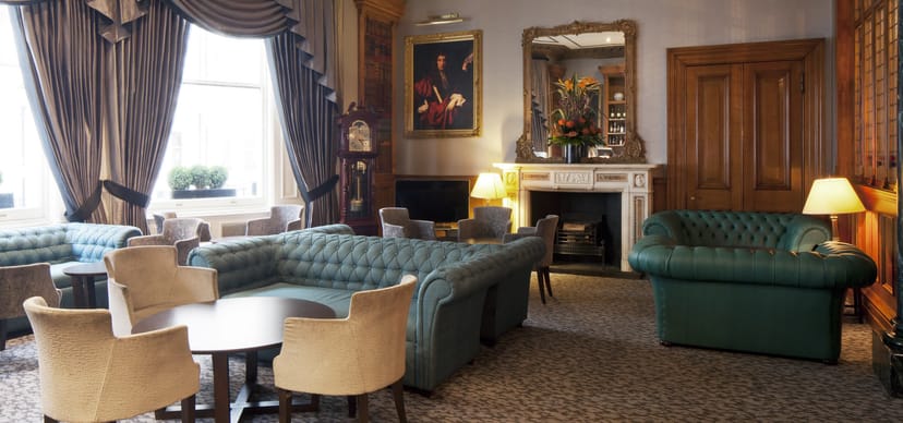 Sophisticated lounge at Gem Strathmore Hotel, ideal for networking events and meetings.