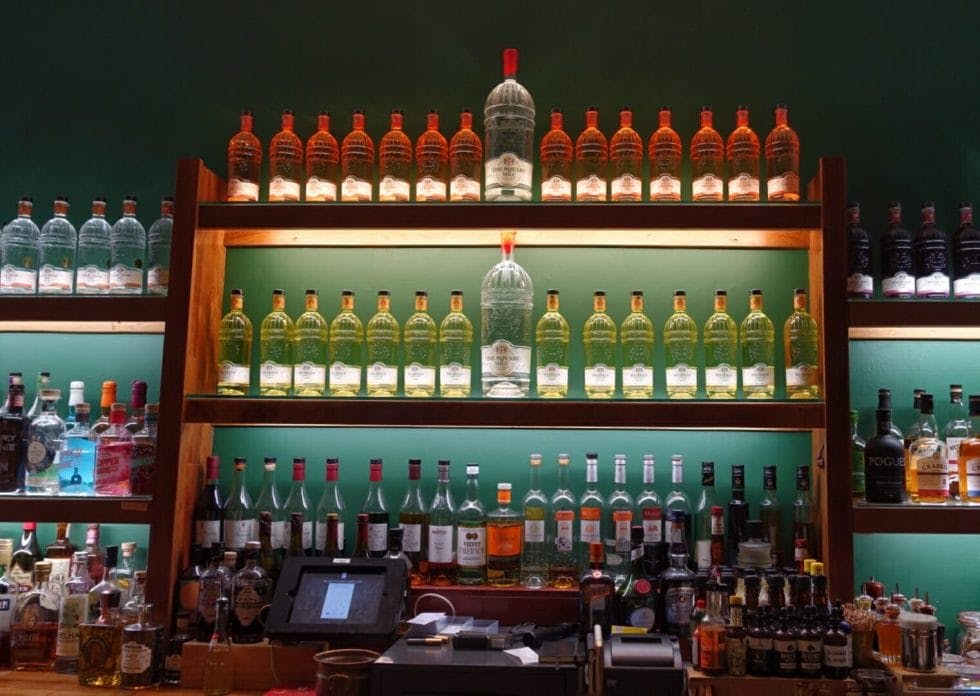 Bottle Shop bar setup in The Distillery London, perfect for events and gatherings.