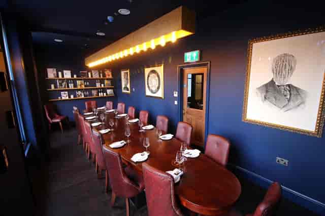 Private dining room in The Distillery London, ideal for corporate dinners and events.