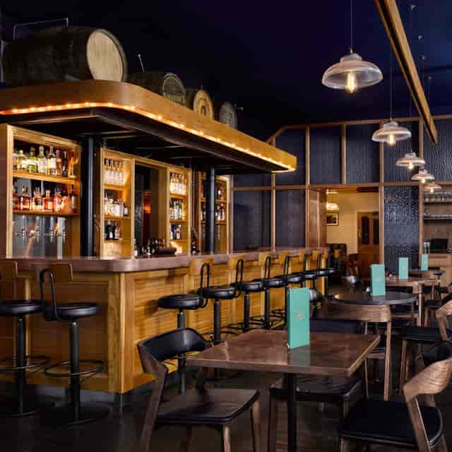 Stylish private bar room in The Distillery London for networking events and meetings.