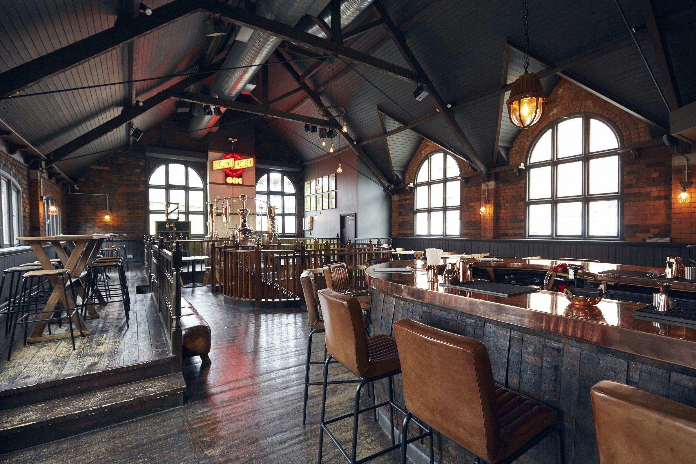 Stylish Terrace venue in The Distillery London, ideal for meetings and receptions.
