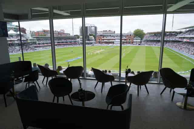 Stylish event space at Lord's Cricket Ground for corporate gatherings and social events.