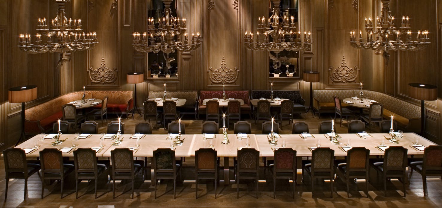 Elegant dining space in Buddakan, perfect for formal dinners and corporate events.