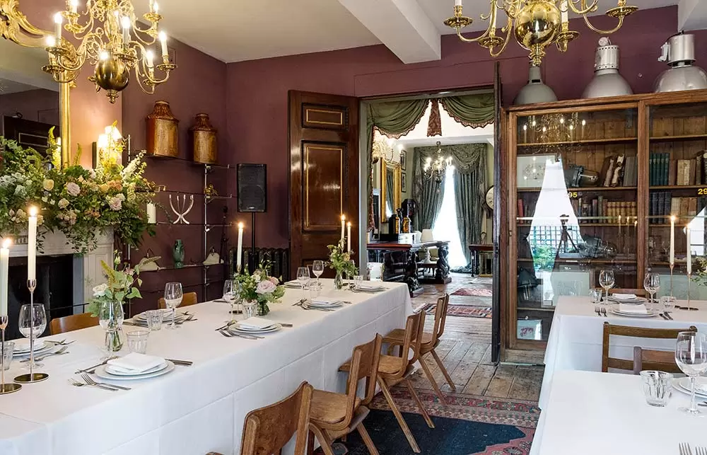 Elegant dining room in Brunswick House, perfect for intimate gatherings and corporate dinners. - Banner