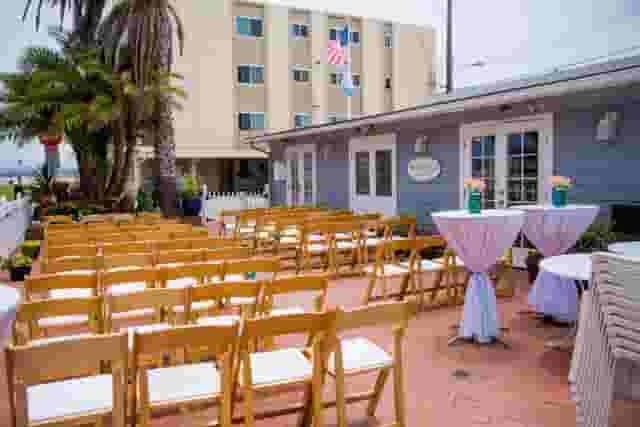 Bayside garden patio area
