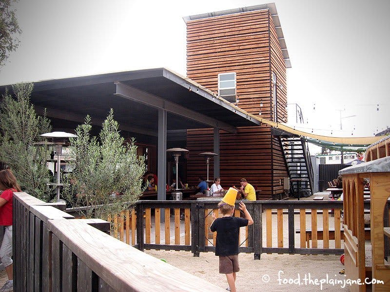 Beer Garden at Station Tavern: rustic outdoor venue for family-friendly gatherings.