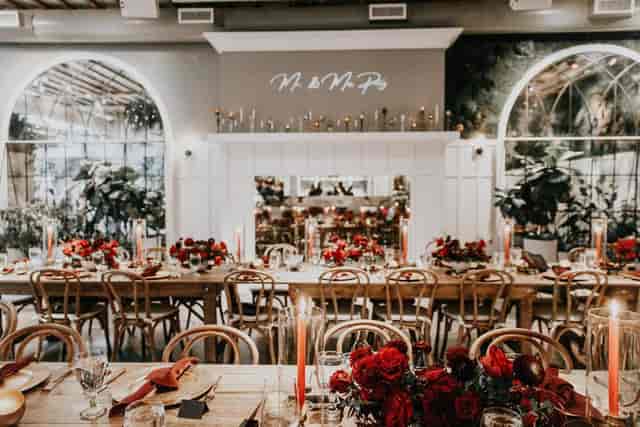 Elegant VIP Suite with floral centerpieces for upscale events and intimate gatherings.