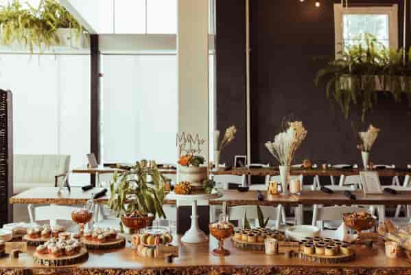 Elegant dessert table at Private Events in FruitCraft - Fermentery & Distillery.
