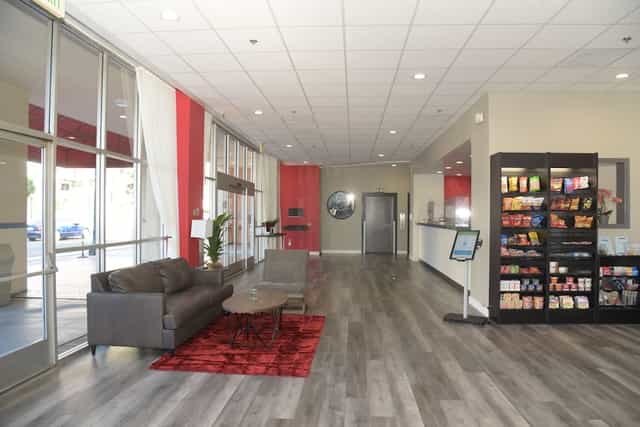 Modern meeting room lobby at Ramada by Wyndham, ideal for events and networking.