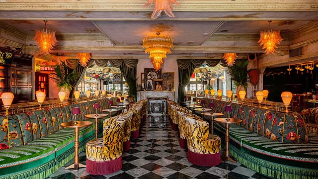 Lou Lou's Jungle Room: vibrant venue with plush seating for upscale events and gatherings.