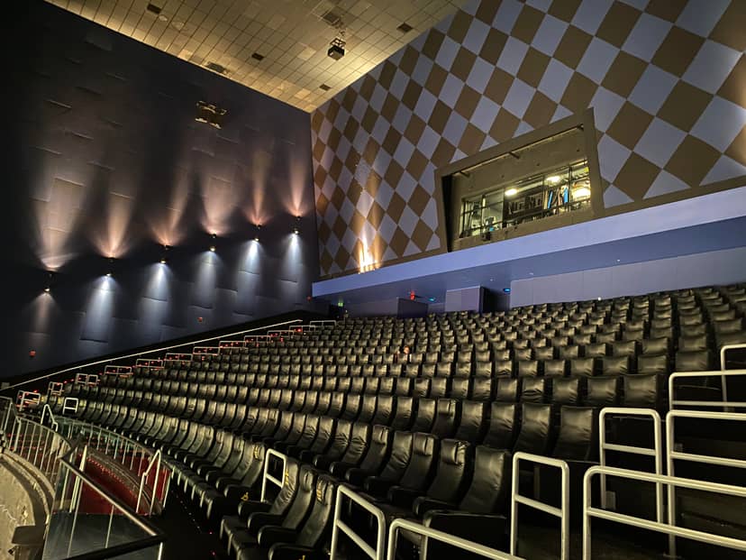 IMAX theater at AMC Metreon 16 with tiered seating for corporate events and film screenings.