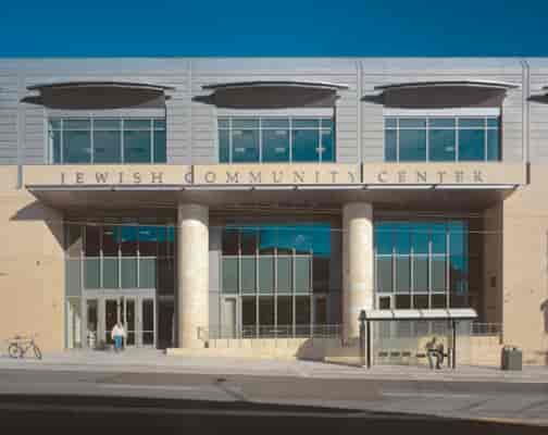 Modern Jewish Community Center in San Francisco with inviting entrance, ideal for events.
