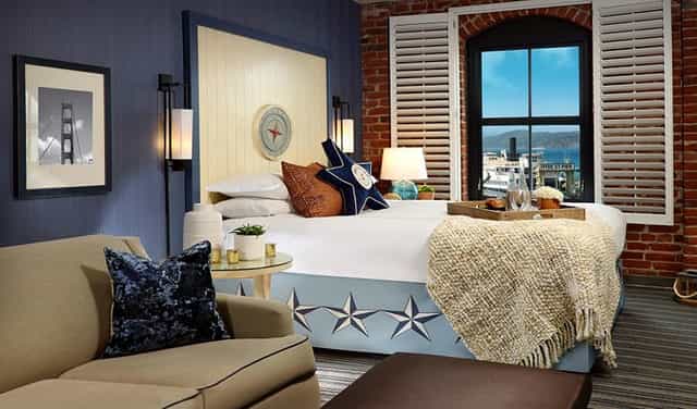 Maritime event room at Argonaut Hotel, featuring cozy decor for meetings and retreats.