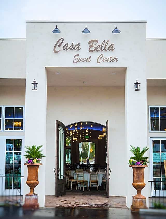 Elegant indoor event space at Casa Bella, perfect for corporate meetings and social gatherings.