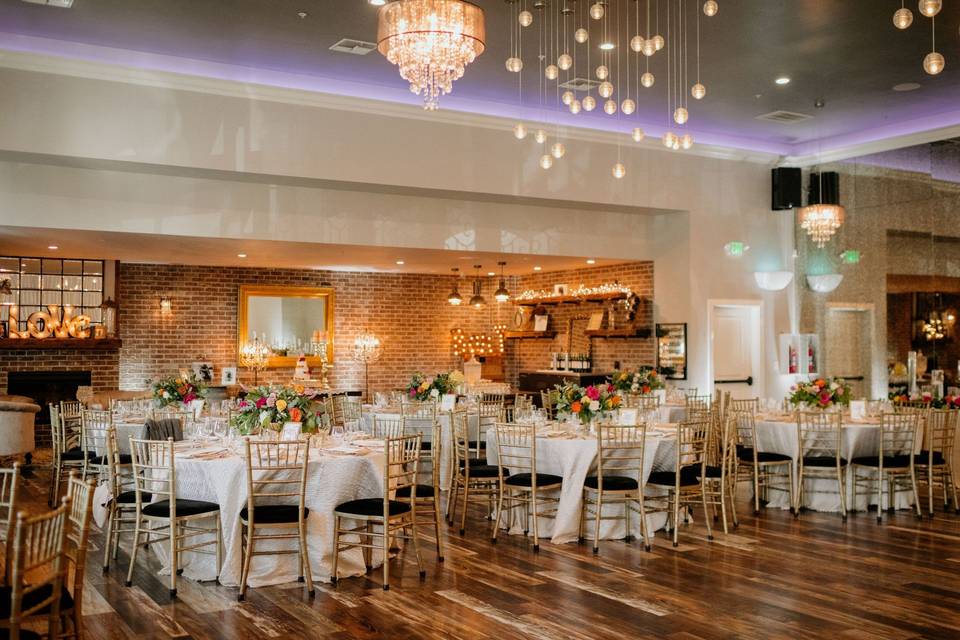Elegant banquet hall in Casa Bella, Sunol, ideal for weddings and formal gatherings.
