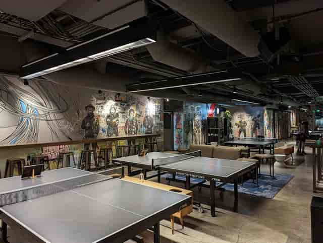 Private room at SPIN San Francisco with ping pong tables for events and gatherings.